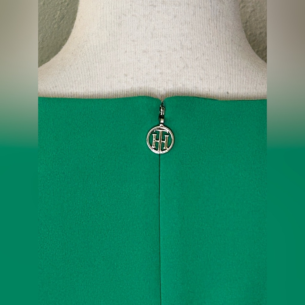 Tommy Hilfiger Women's Button-Sleeve Scuba Dress Green size 10. - Picture 6 of 9